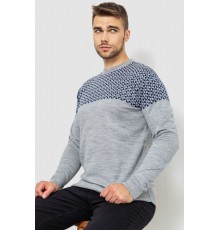 Свитер мужской, цвет серо-синий, 161R898