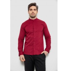Сорочка чоловіча однотонна, колір бордовий, 186R2033 Сорочка чоловіча однотонна, колір бордовий, 186R2033