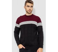 Свитер мужской, цвет черно-бордовый, 161R884