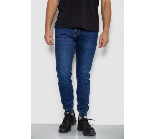 Джинсы мужские на резинке, цвет синий, 244R8062