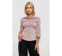 Рубашка классическая в полоску, цвет темно-пудровый, 230R643