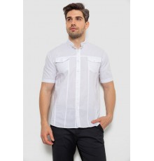 Рубашка мужская однотонная, цвет белый, 214R6917-2