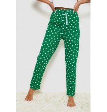 Штани жіночі домашні, колір зелений, 238R57854-1
