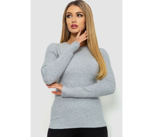 Кофта жіноча однотонна, колір світло-сірий, 244R2031