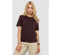 Футболка жіноча з принтом, колір шоколадний, 241R1833