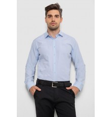 Рубашка мужская с длинным рукавом, цвет голубой, 214R839