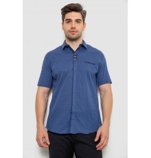 Рубашка мужская с принтом, цвет джинс, 214R7020