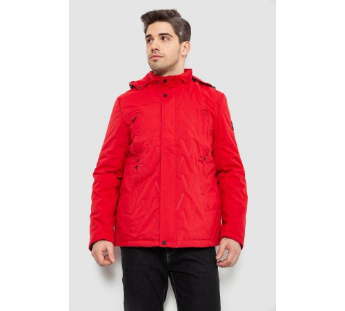 Куртка мужская демисезонная с капюшоном, цвет красный, 244RL9159AL