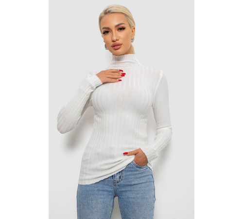 Гольф жіночий однотонний, колір білий, 204R040