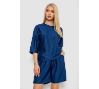 Костюм женский однотонный, цвет темно-синий, 238R116