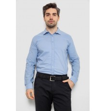 Сорочка чоловіча однотонна з принтом, колір блакитний, 186R6918-3