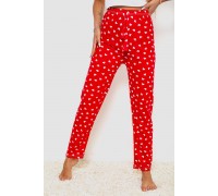 Штани жіночі домашні, колір червоний, 238R57854-1