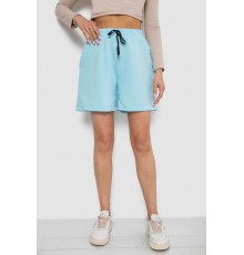 Шорти жіночі однотонні, колір блакитний, 238R57907