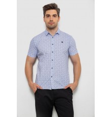 Рубашка мужская с коротким  рукавом, цвет голубой, 214R6917-15