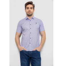 Рубашка мужская с коротким  рукавом, цвет сиреневый, 214R6917-15