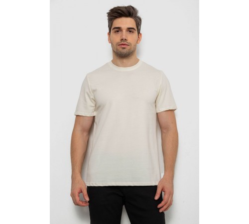 Футболка мужская однотонная, цвет кремовый, 238R155
