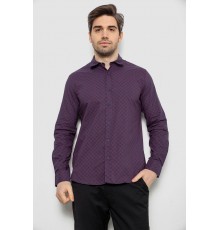 Рубашка мужская с принтом, цвет фиолетовый, 186R6917-9