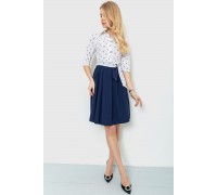 Платье софт с принтом, цвет сине-молочный, 230R79-1