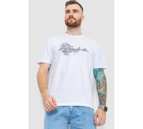 Футболка мужская батал, цвет белый, 208R019