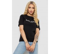 Футболка женская с принтом, цвет черный, 241R134