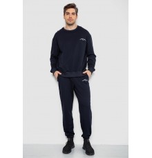 Спортивный демисезонный мужской костюм, цвет темно-синий, 241R176