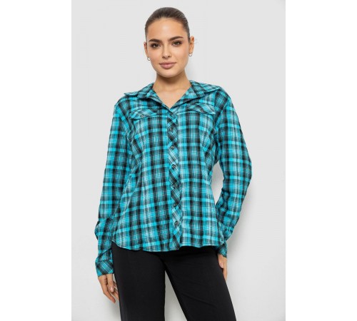 Сорочка жіноча повсякденна, колір бірюзовий, 230R064