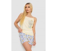 Жіноча піжама з принтом, колір жовтий, 238R3052