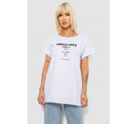 Футболка жіноча з принтом, колір біло-чорний, 244R2402