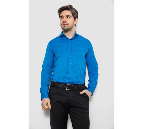 Рубашка мужская однотонная, цвет голубой, 186R6917