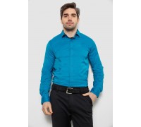 Рубашка мужская однотонная, цвет бирюзовый, 186R6917