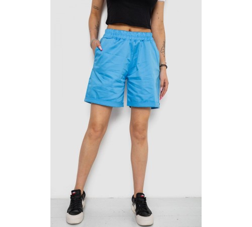 Шорти жіночі однотонні, колір блакитний, 238R315