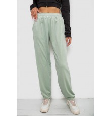 Спортивні штани жіночі велюрові, колір м'ятний, 238R58646