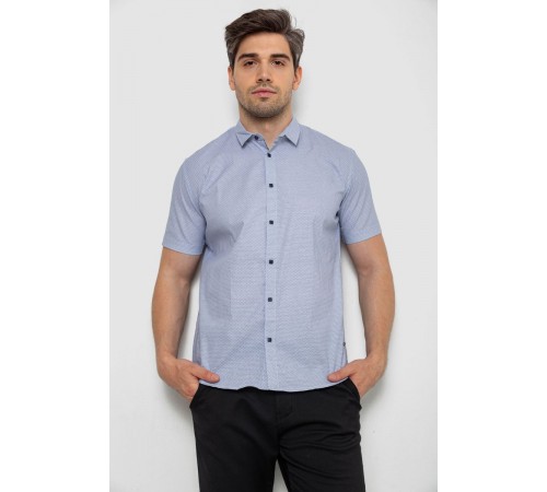 Рубашка мужская с коротким  рукавом, цвет серый, 214R6917-16