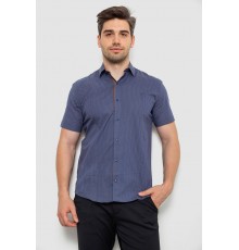 Рубашка мужская с принтом, цвет джинс, 214R7129