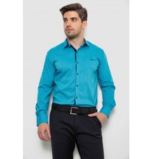 Рубашка мужская с принтом, цвет бирюзовый, 214R7173