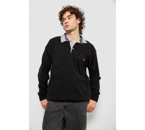 Свитер-обманка мужской, цвет черный, 161R924