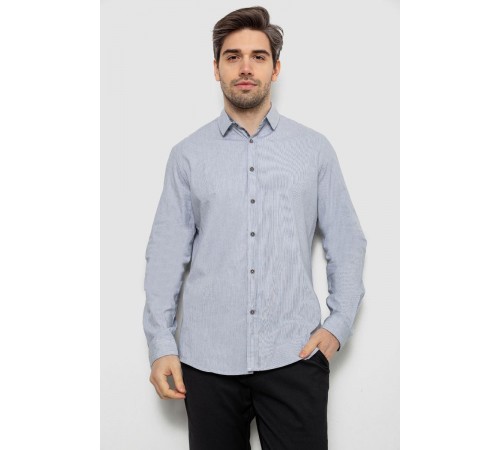 Рубашка мужская в полоску, цвет серый, 186R6918-7