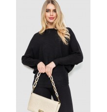 Кофта жіноча однотонна, колір чорний, 244R2034