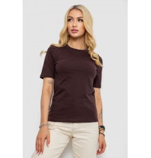 Футболка жіноча з принтом, колір шоколадний, 241R133