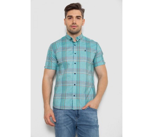 Рубашка мужская в полоску, цвет мятный, 214R841