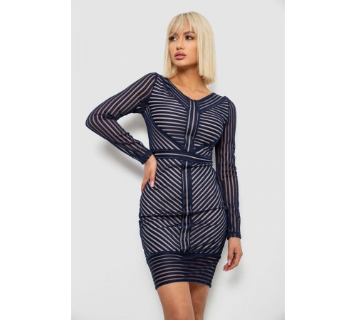 Платье женское на подкладке, цвет синий, 230R326