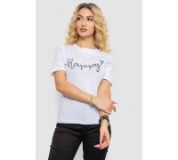 Жіноча футболка з принтом, колір білий, 241R126