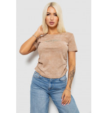 Футболка женская с принтом, цвет бежевый, 221R3308