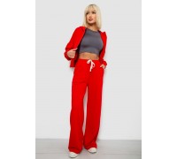 Спортивний костюм жіночий однотонний, колір червоний, 244R1074AG