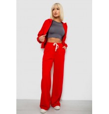 Спортивний костюм жіночий однотонний, колір червоний, 244R1074AG