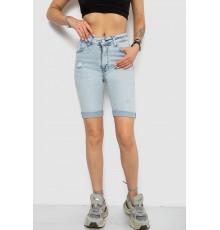 Шорти джинсові жіночі, колір блакитний, 182R1699