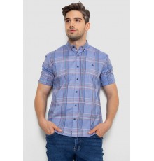 Рубашка мужская в клетку, цвет сиреневый, 214R244564