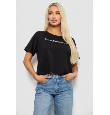 Футболка женская с принтом, цвет черный, 221R9905