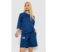 Костюм жіночий однотонний, колір синій, 238R116-1