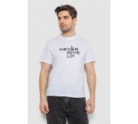 Футболка мужская с принтом, цвет белый, 241R1905